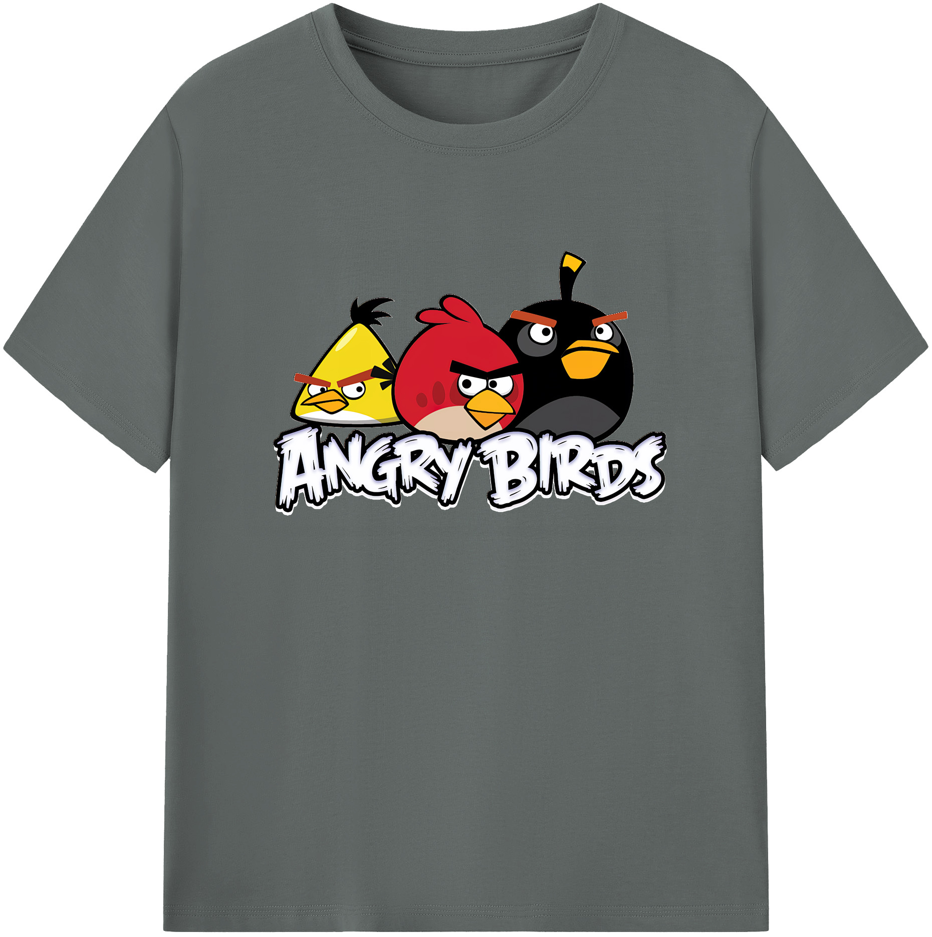 （画像用） Angry Birds アングリーバード 綿100％ メンズ半袖Tシャツ｜肌触りやわらか＆通気性
